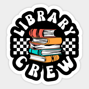 Library Crew Retro Text Sticker